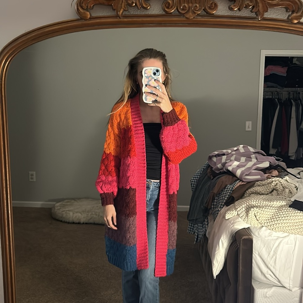 Farm Rio Striped Cardigan - Multicolored - Picture 2 of 8